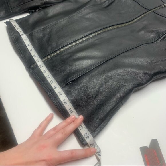 ❤️ NWT Z-1R 243 Leather Moto Jacket Black Zip Out Liner Motorcycle - Picture 14 of 16